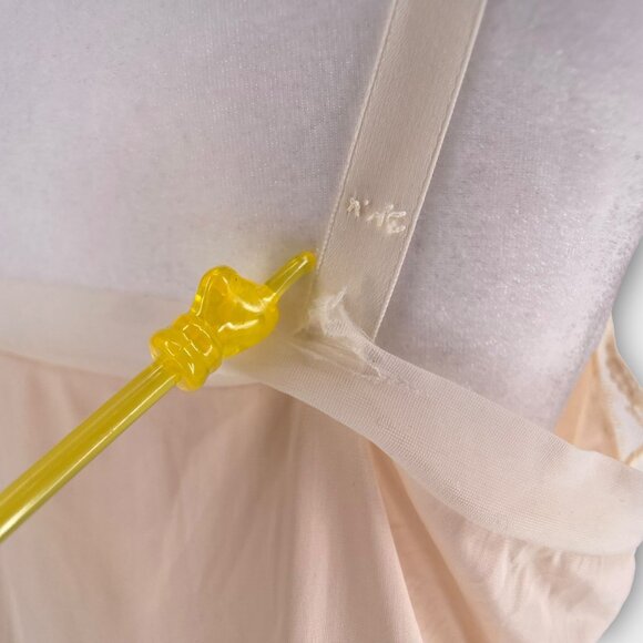 Gaymode JC Penneys Ivory Cream Lace Accent Gown Lingerie Slip Dress 38 - Picture 11 of 13